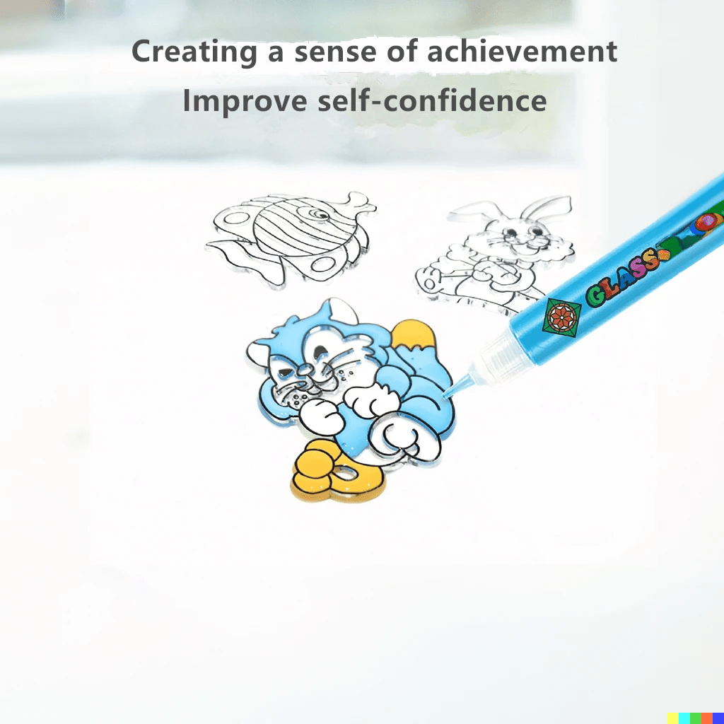 Set di Pittura su Vetro GlintCraft per Natale per Apprendimento Creativo