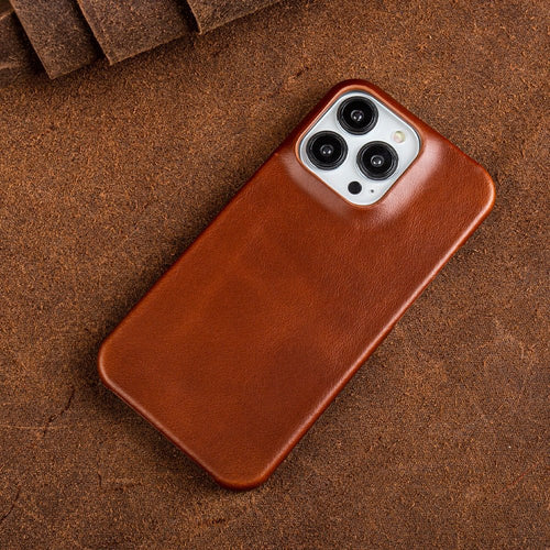 Funda AurumHide Premium de Cuero Genuino para iPhone con MagSafe y Recubrimiento de Cera de Aceite