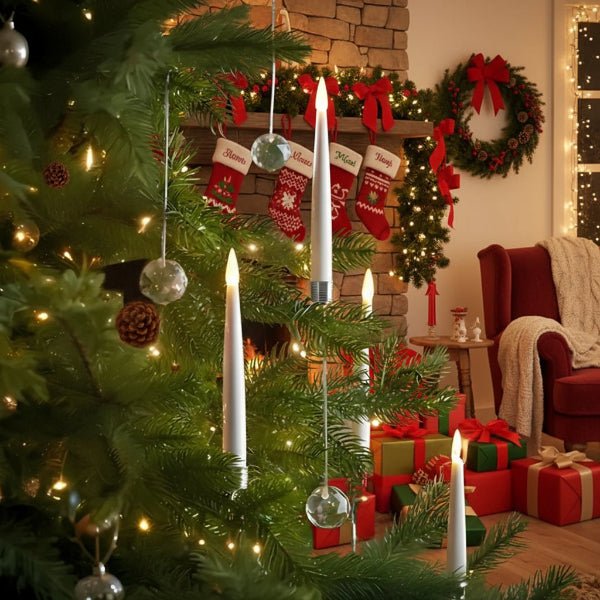 Set de Velas LED Sin Llama AstraGlow para Árboles de Navidad y Decoración Festiva