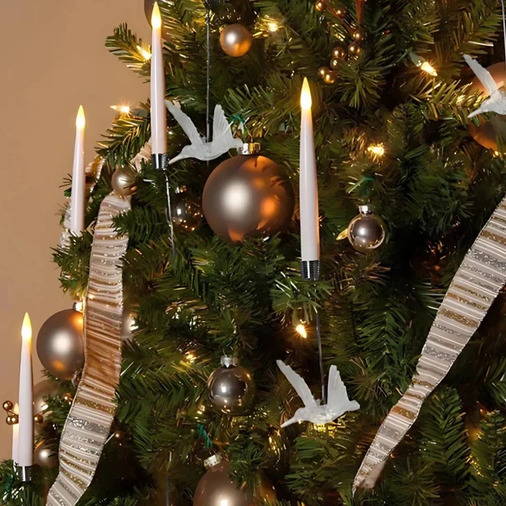 Set de Velas LED Sin Llama AstraGlow para Árboles de Navidad y Decoración Festiva