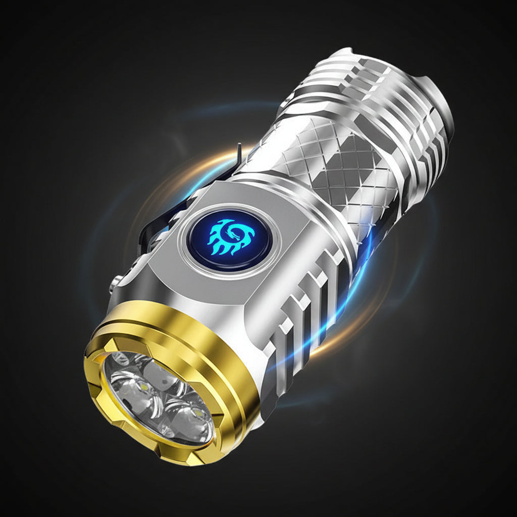 Kompakte LED Mini-Taschenlampe Wiederaufladbar und Wasserdicht Handliche Taschenlampe