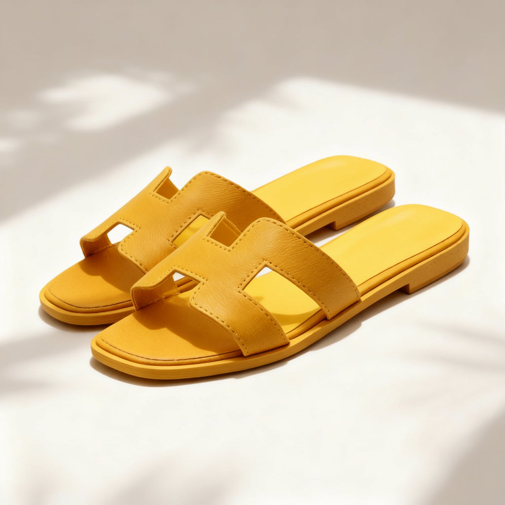 Sommer åbne tå-sandaler med flad sål til afslappet brug
