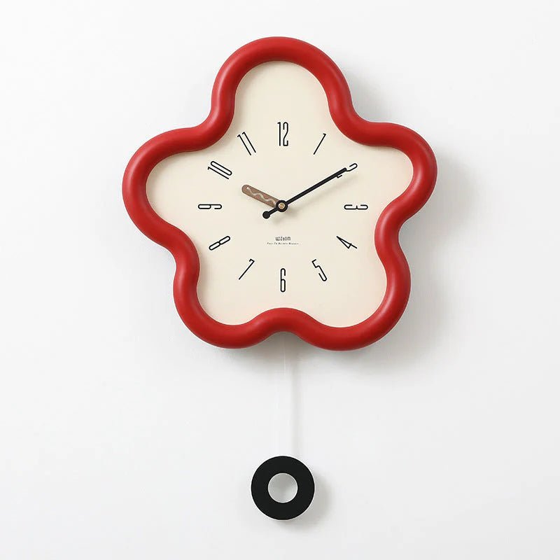 PetalGlow 3D Flower Pendulum Wall Clock With Silent Movement