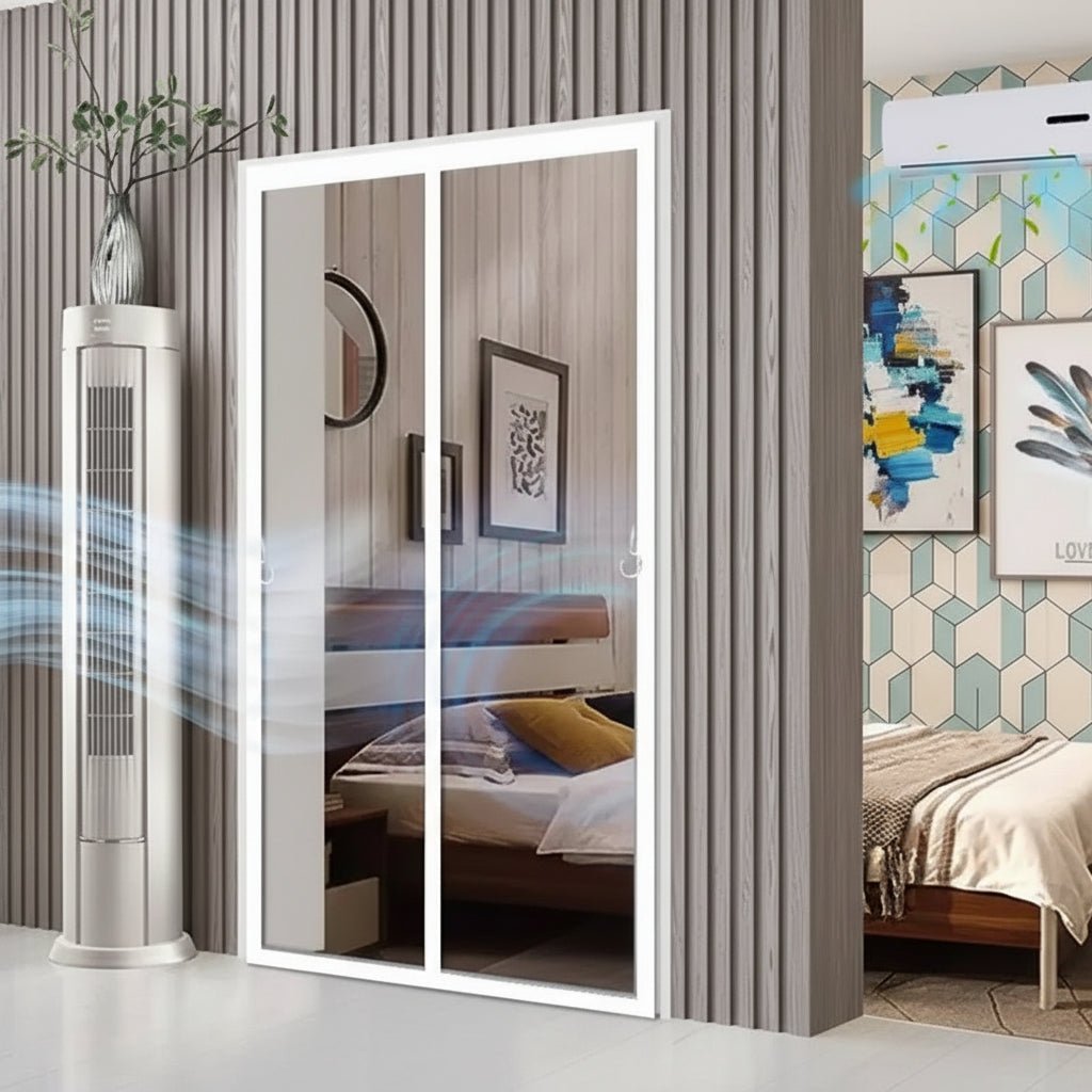 TranspaGuard Clear Windproof Partition Curtain for Air Conditioning Systems