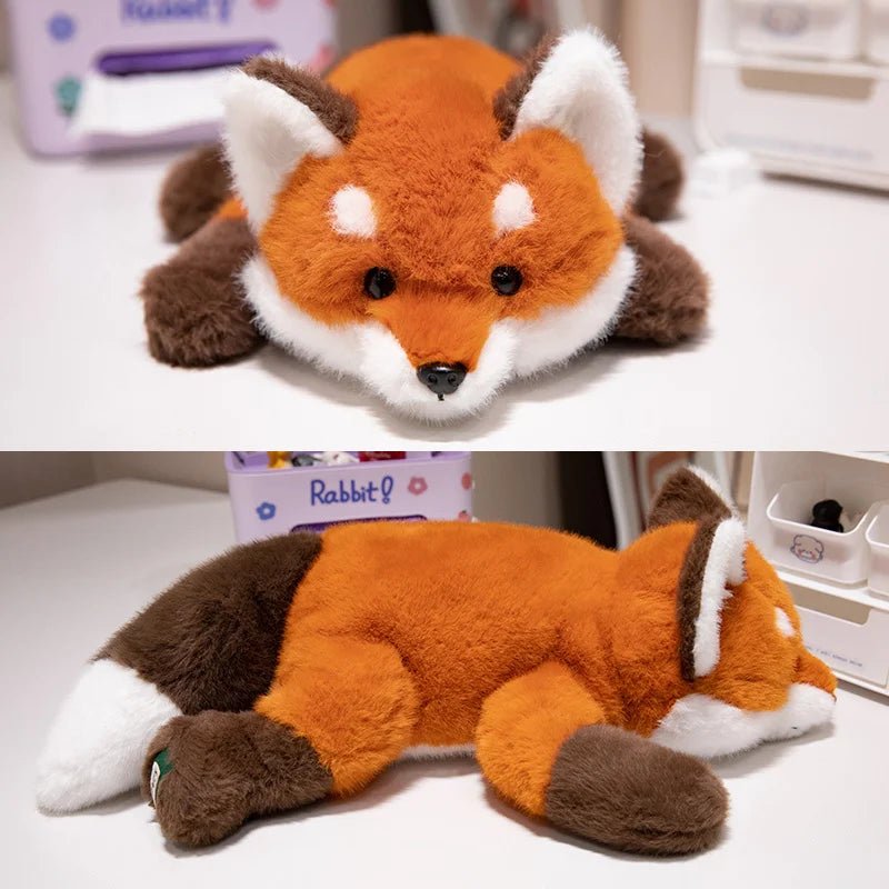 FluffleBuddy Soft Fox Plush Toy For Kids Cuddly Comfort