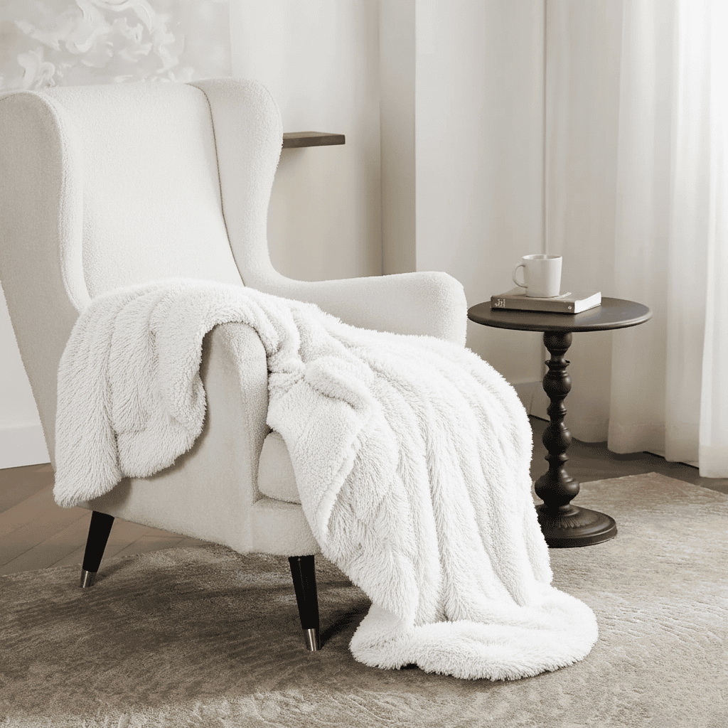 VelvetLush nepbont deken met zachte fluwelen warmte