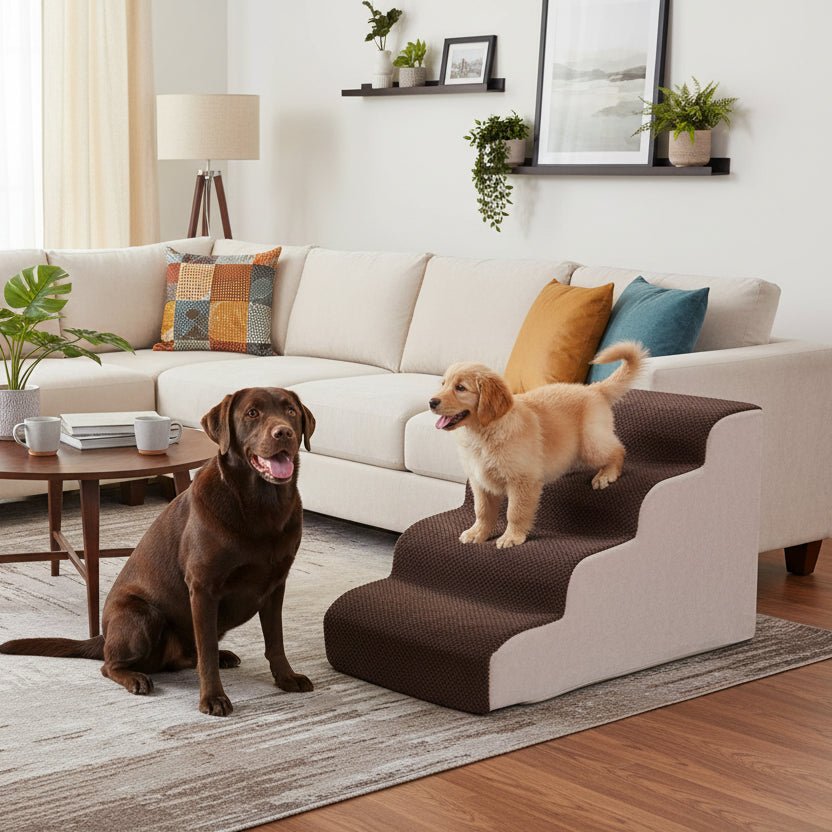 NovaStep Hundetreppe aus hochdichtem Schaumstoff für sicheren Gebrauch im Innenbereich