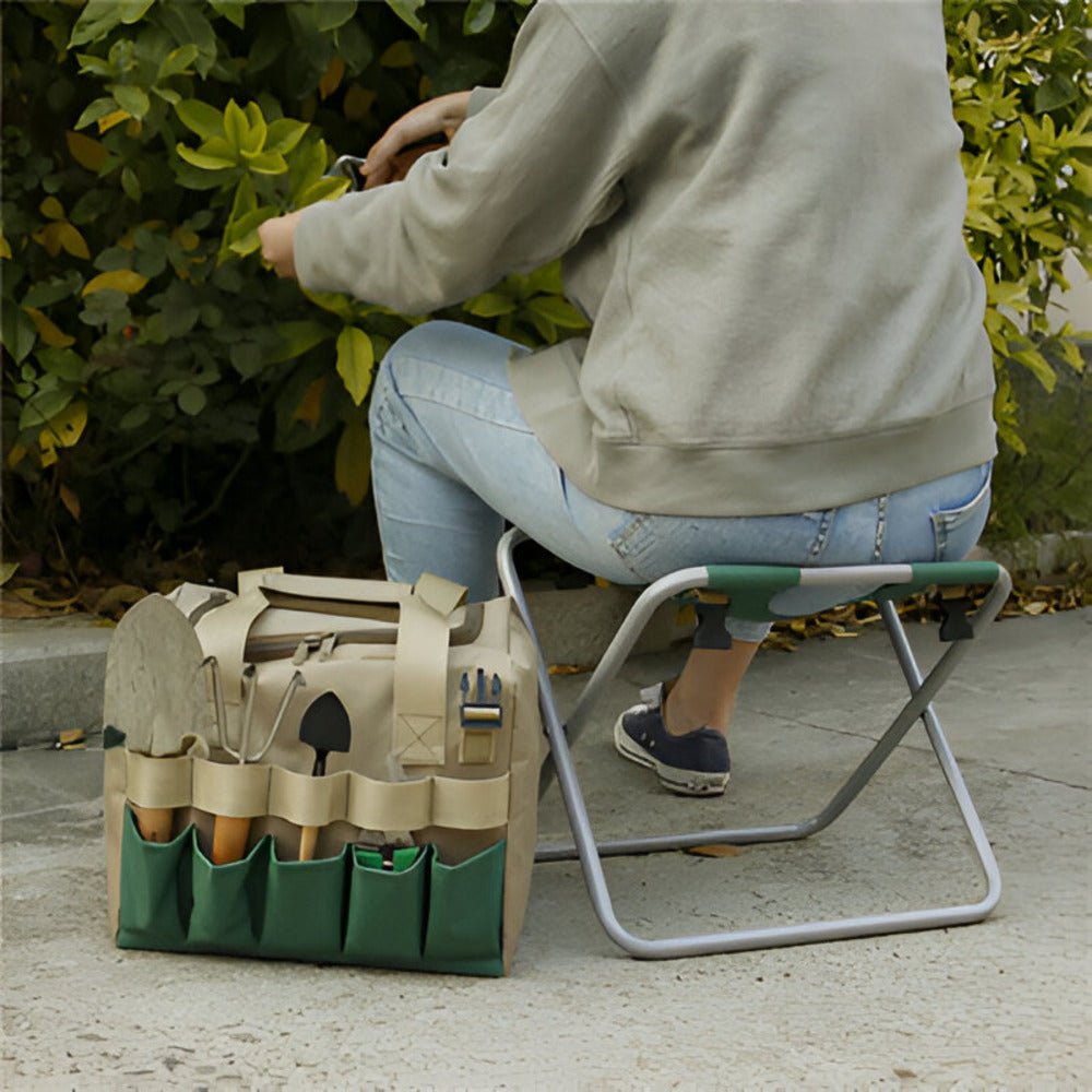 Fold Away Garden Tool Set Compact Foldable and Durable for Home Garden Travel