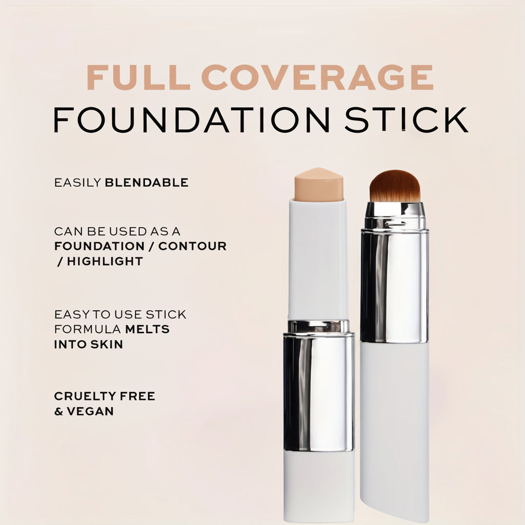 Color Changing Hydrating Foundation Stick With Cream Makeup And Soft Brush