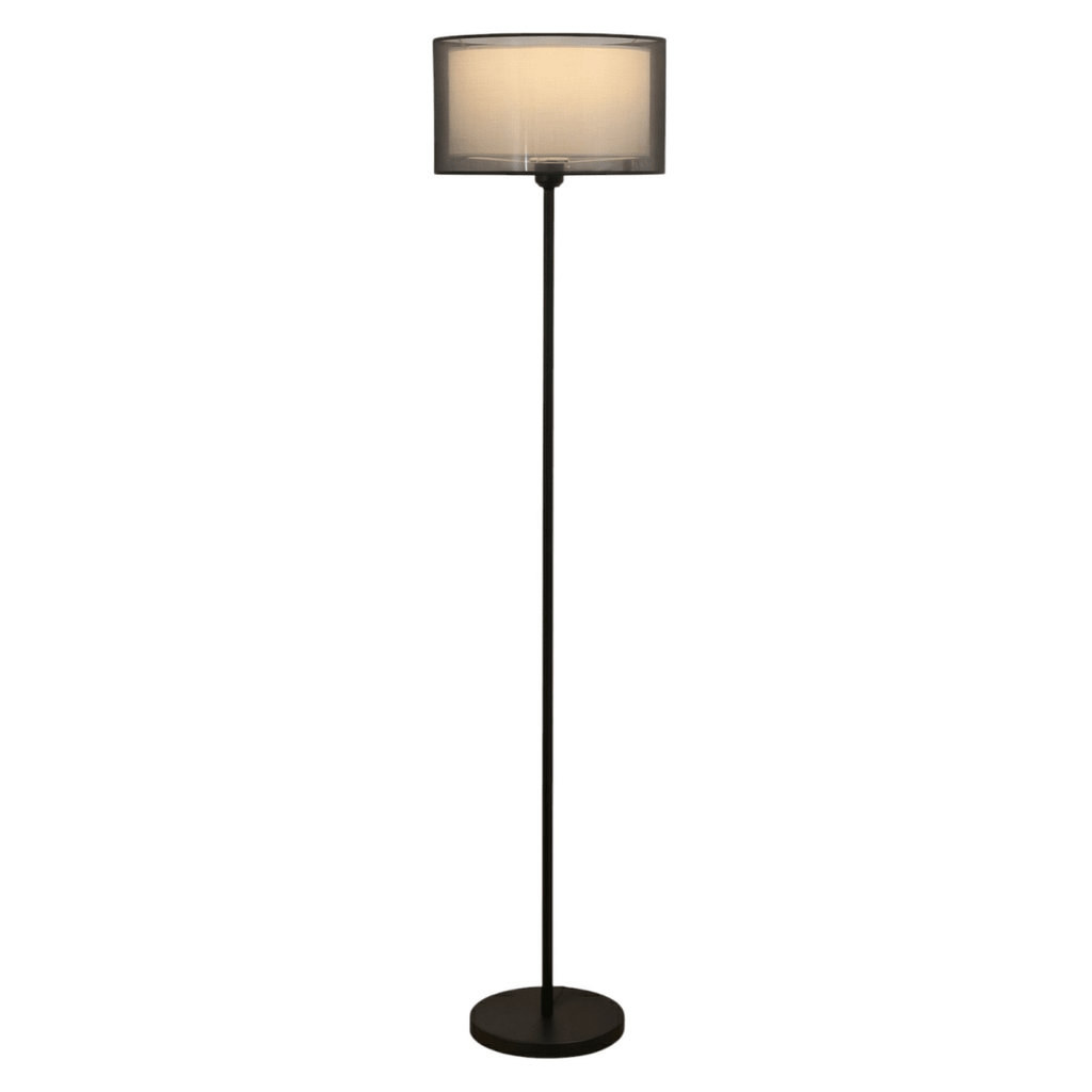 Stoff-Diffusor-Gitter-Stehlampe, modernes Design, 60 Zoll hoch | Rosalyssa