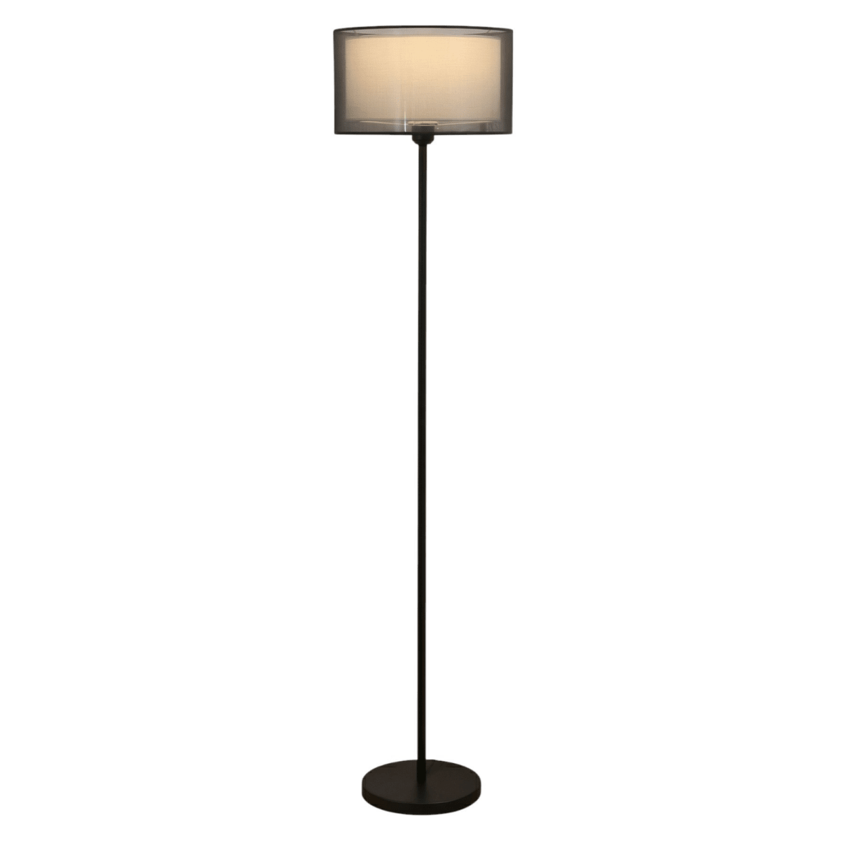 Stoff-Diffusor-Gitter-Stehlampe, modernes Design, 60 Zoll hoch | Rosalyssa