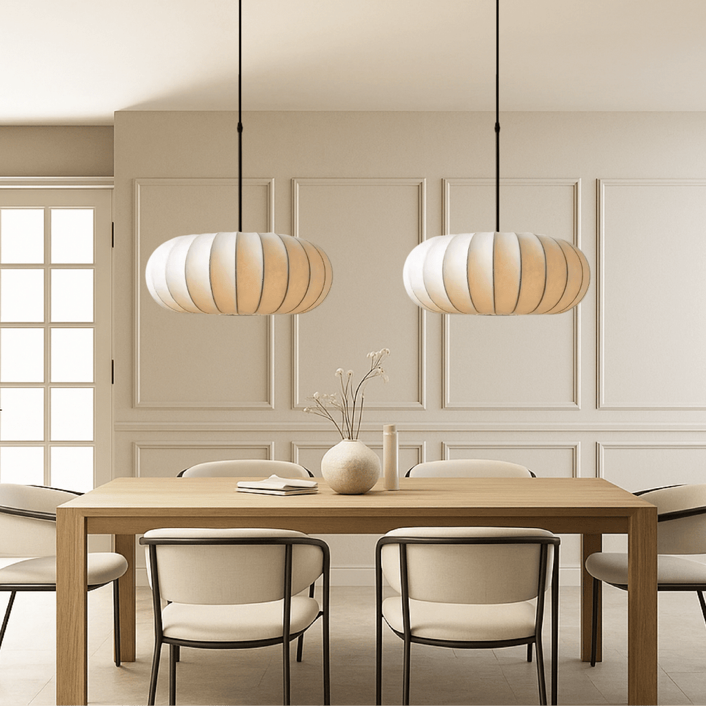 Rund loftlampe med stofskærm, 12-tommer diameter | Rosalyssa