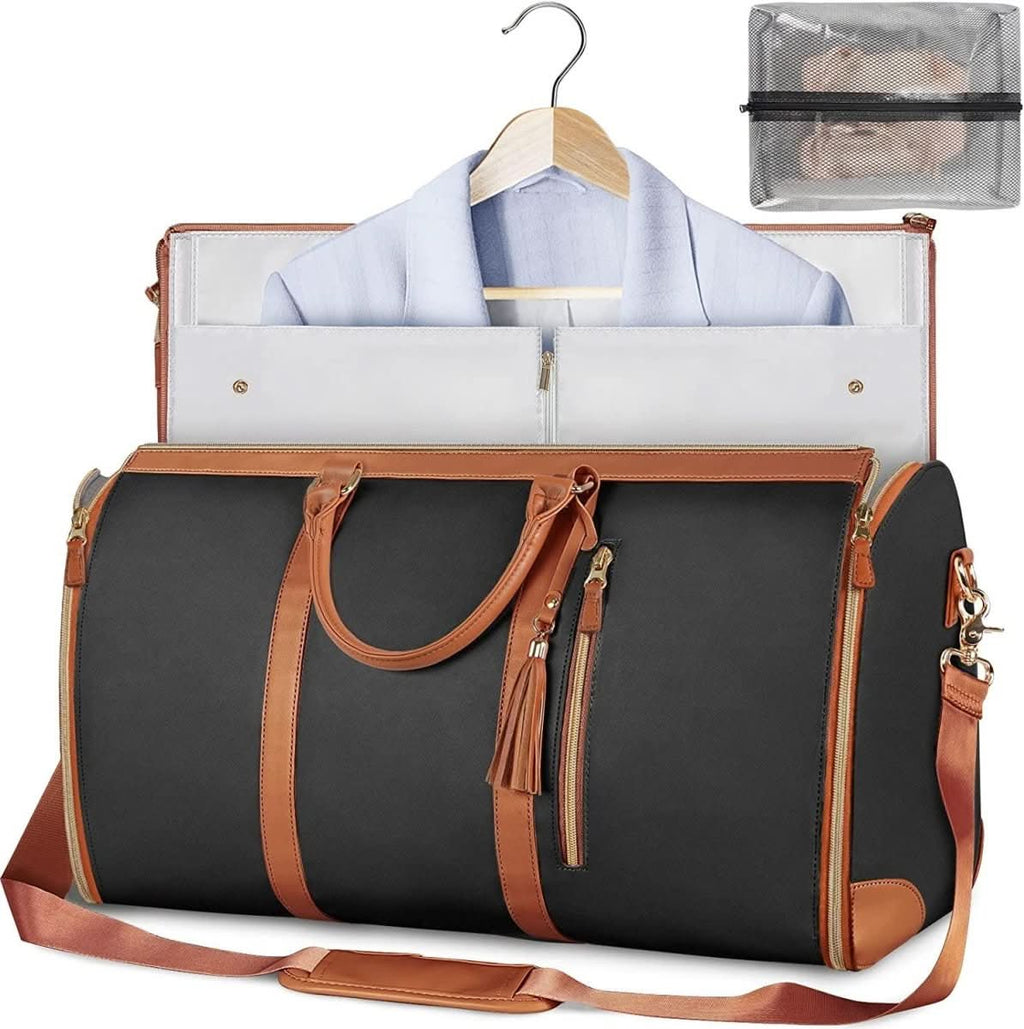 Sac de voyage NovaCarry pliable en cuir PU pour vêtements, résistant aux plis et élégant