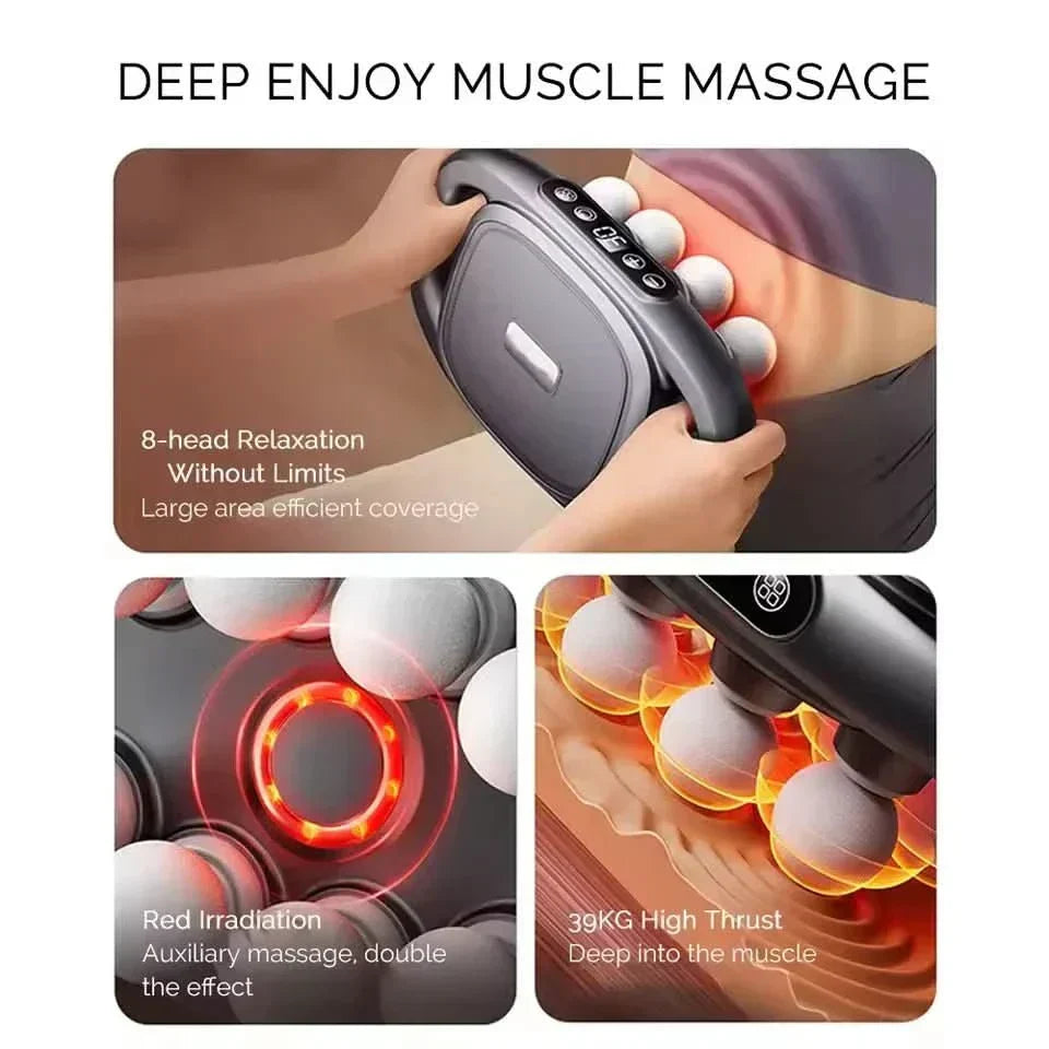 NovaPulse 8 Faszien-Massagepistole mit 8 Aufsätzen und 30 Intensitätsstufen