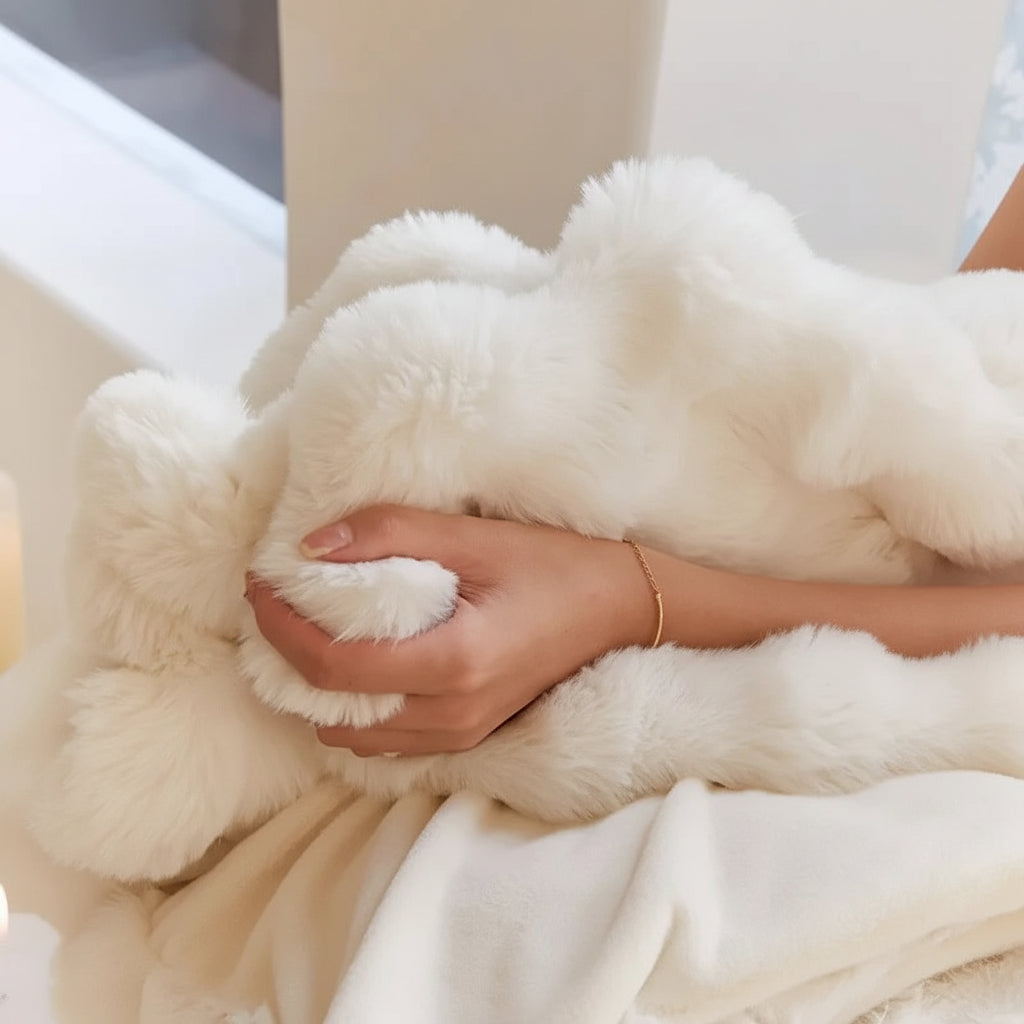 Manta de Pelo Falso Macia e Aconchegante para Sofá e Cama