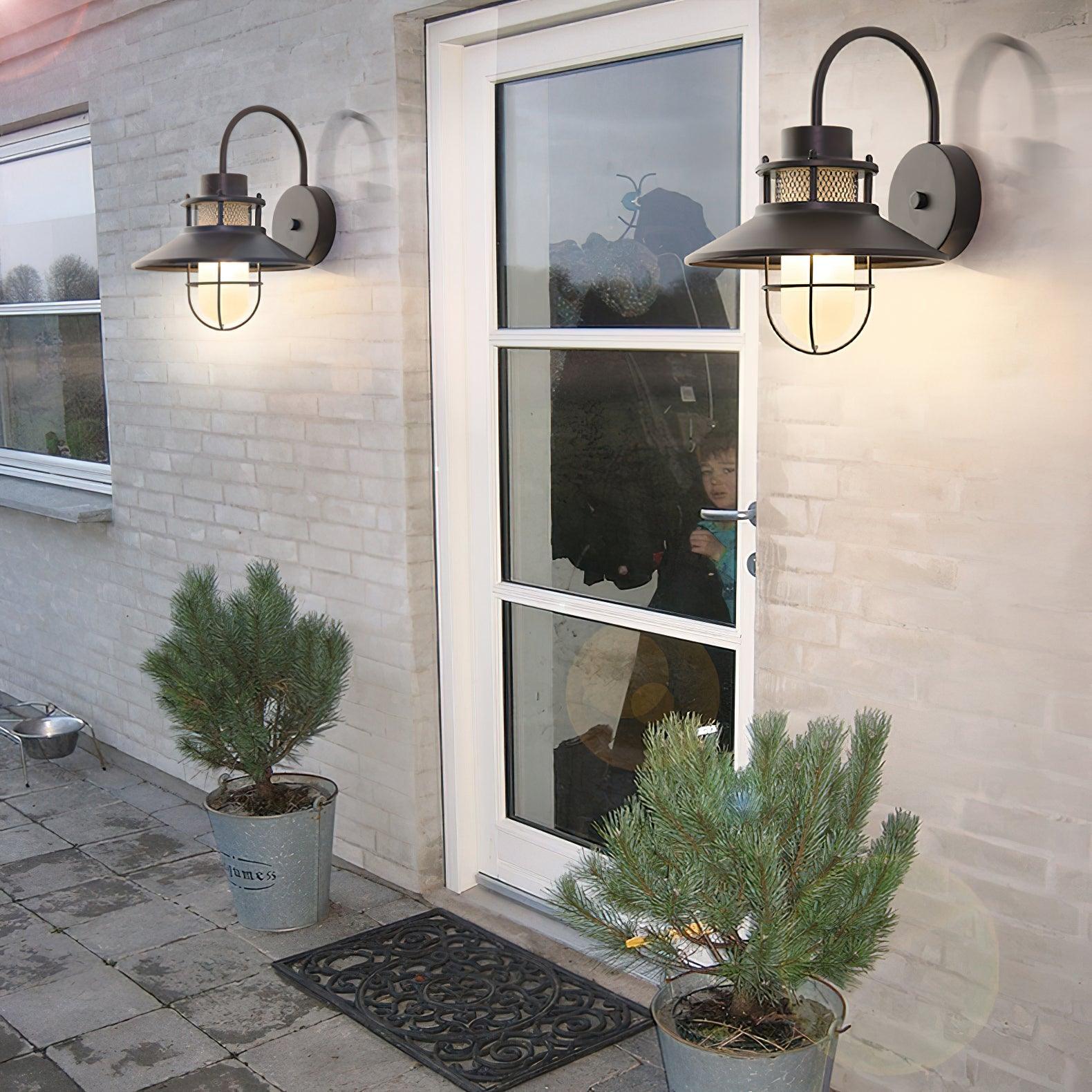 Felix Industrial Outdoor Wall Lantern Waterproof Exterior Light Fixture