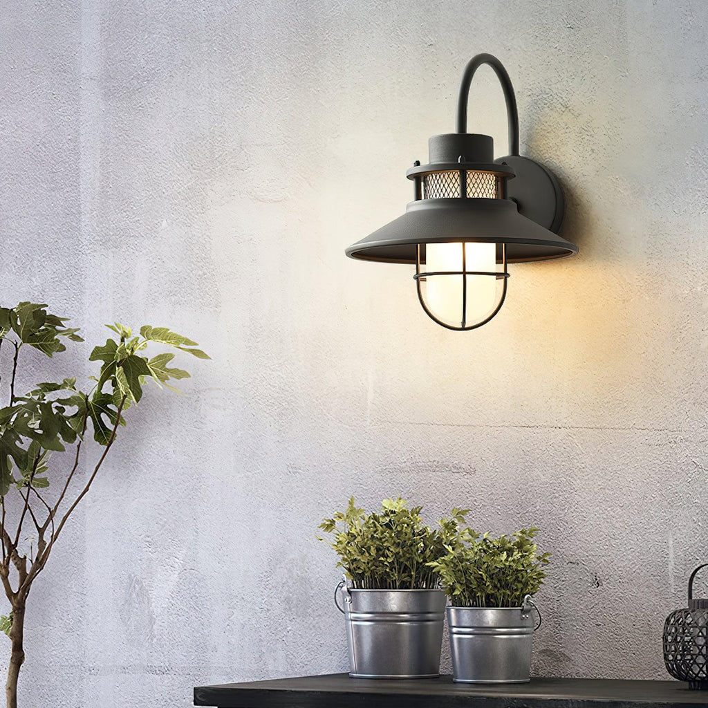 Felix Industrial Outdoor Wall Lantern Waterproof Exterior Light Fixture