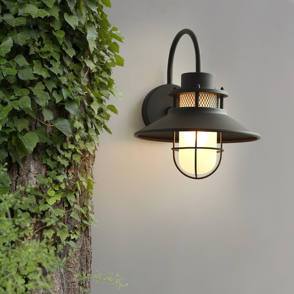 Felix Industrial Outdoor Wall Lantern Waterproof Exterior Light Fixture