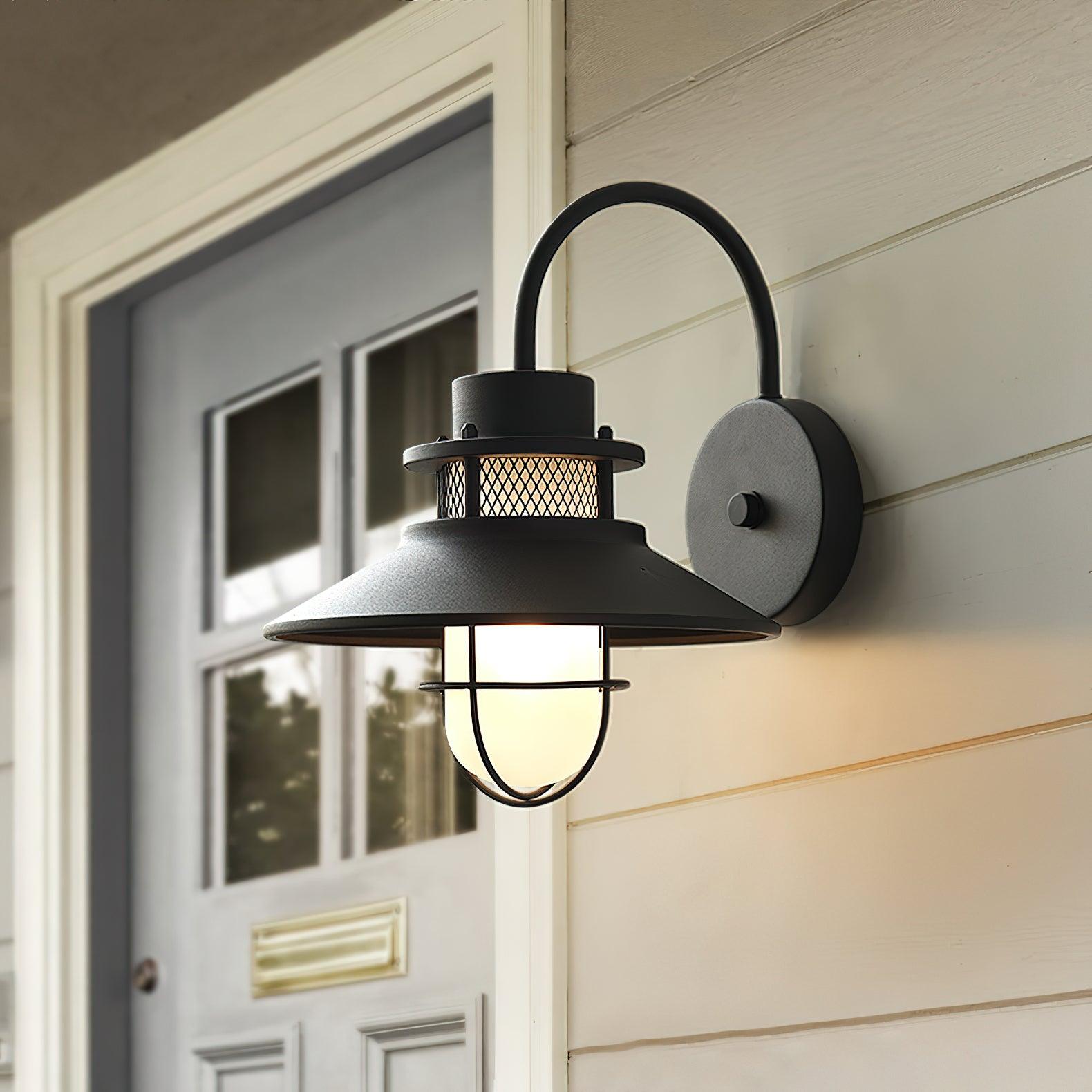 Felix Industrial Outdoor Wall Lantern Waterproof Exterior Light Fixture