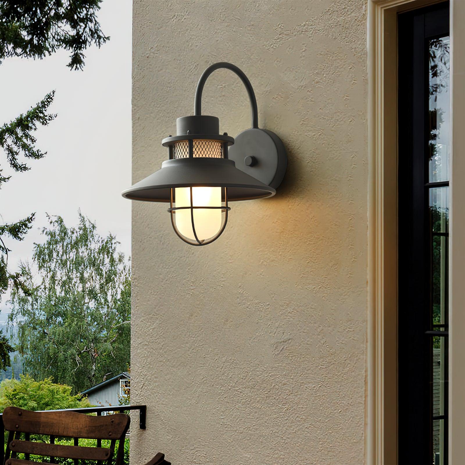 Felix Industrial Outdoor Wall Lantern Waterproof Exterior Light Fixture