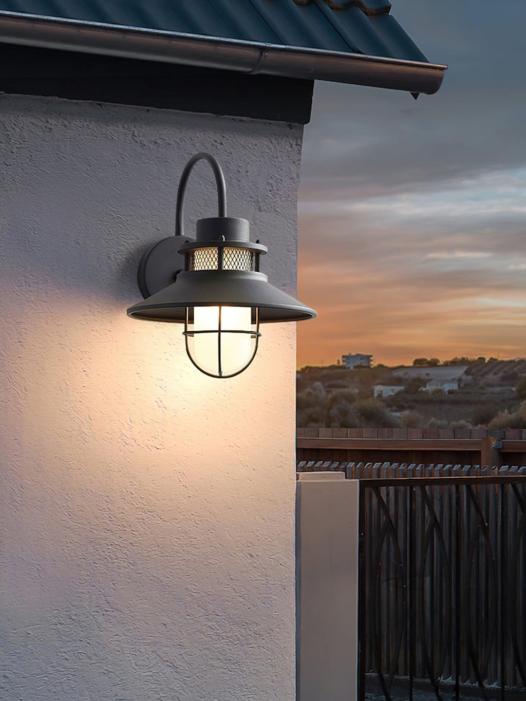 Felix Industrial Outdoor Wall Lantern Waterproof Exterior Light Fixture