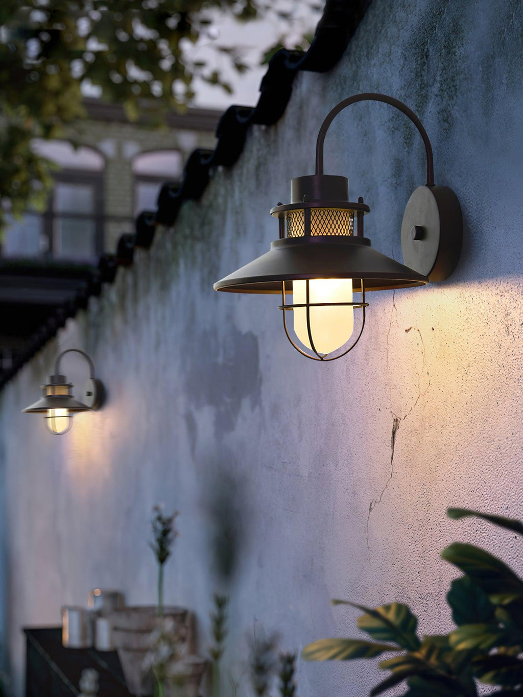 Felix Industrial Outdoor Wall Lantern Waterproof Exterior Light Fixture