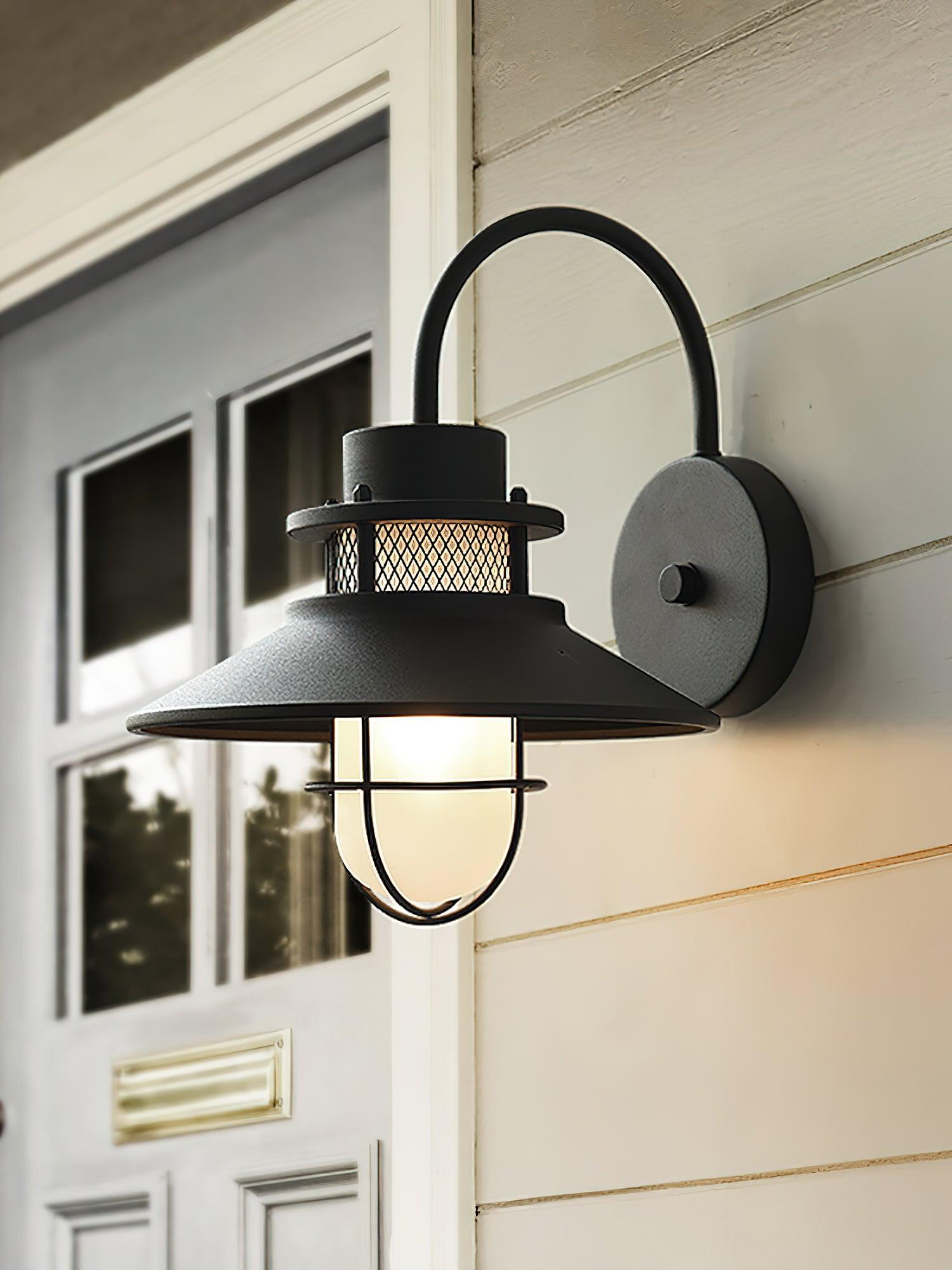 Felix Industrial Outdoor Wall Lantern Waterproof Exterior Light Fixture