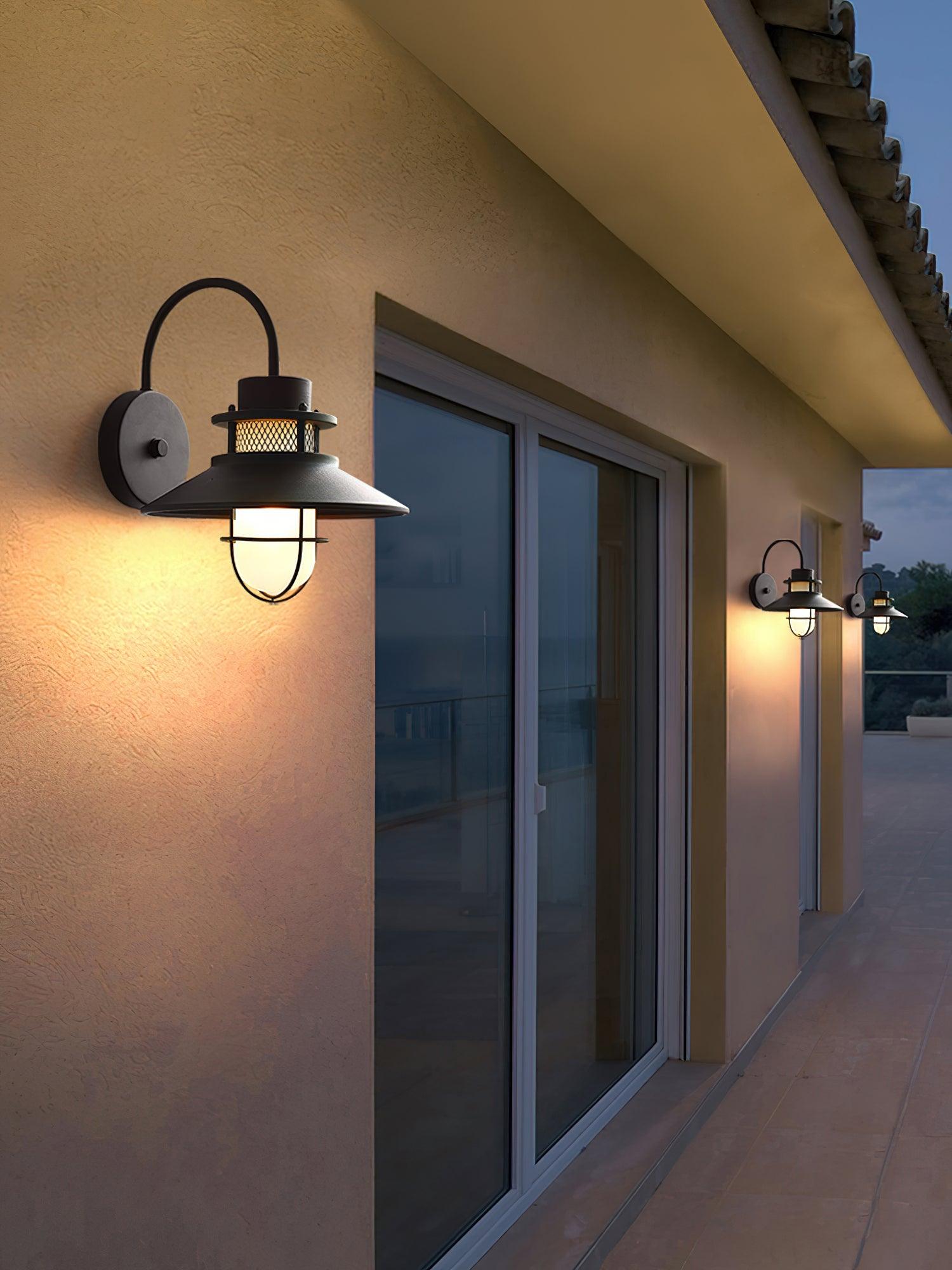 Felix Industrial Outdoor Wall Lantern Waterproof Exterior Light Fixture