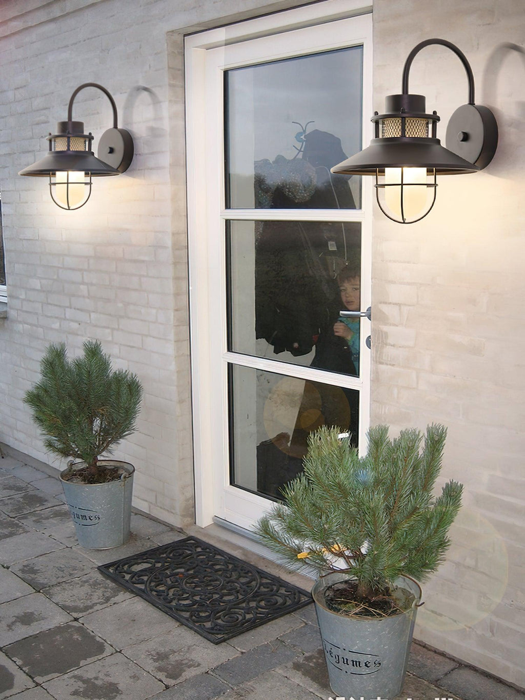 Felix Industrial Outdoor Wall Lantern Waterproof Exterior Light Fixture
