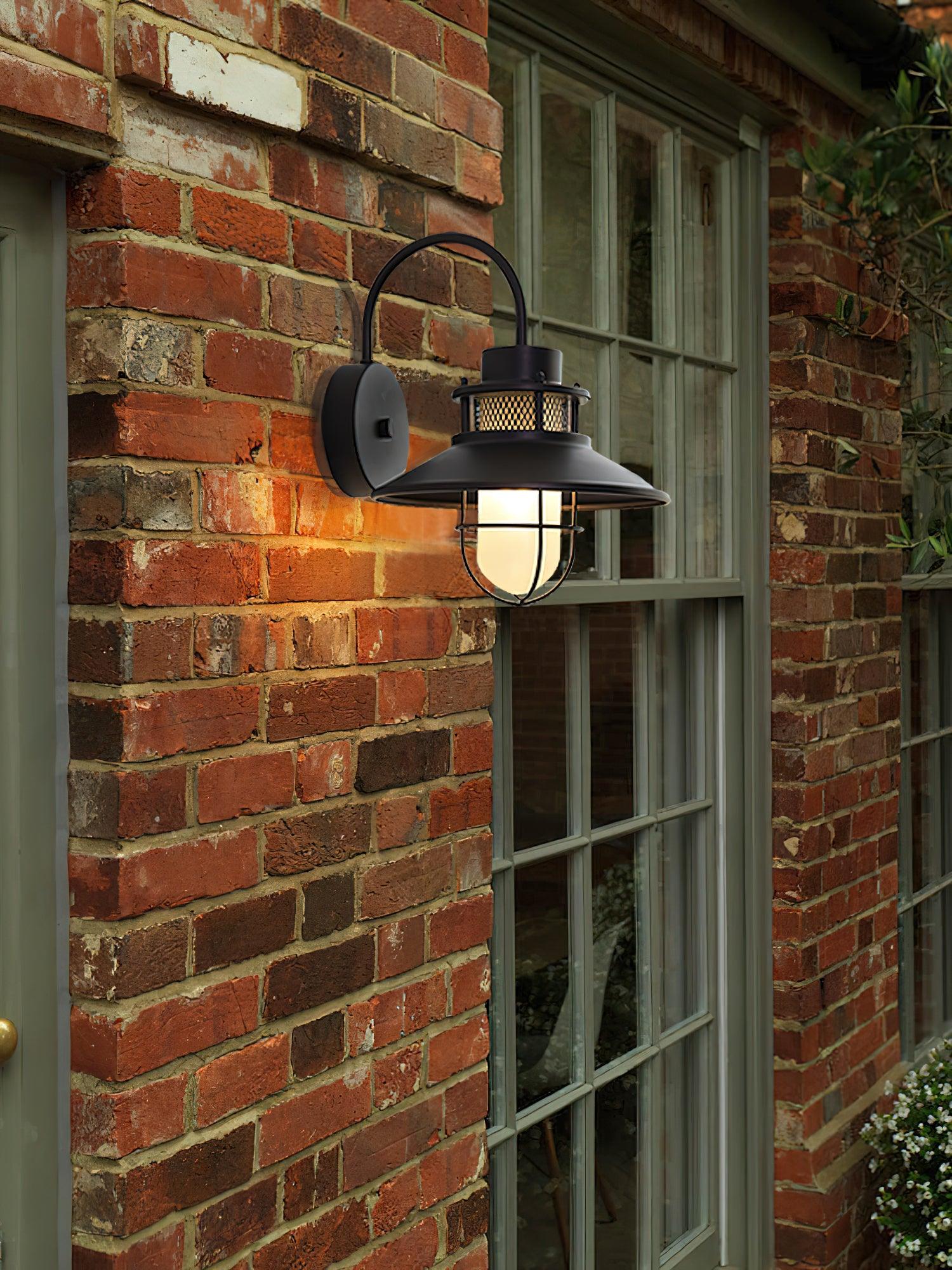 Felix Industrial Outdoor Wall Lantern Waterproof Exterior Light Fixture