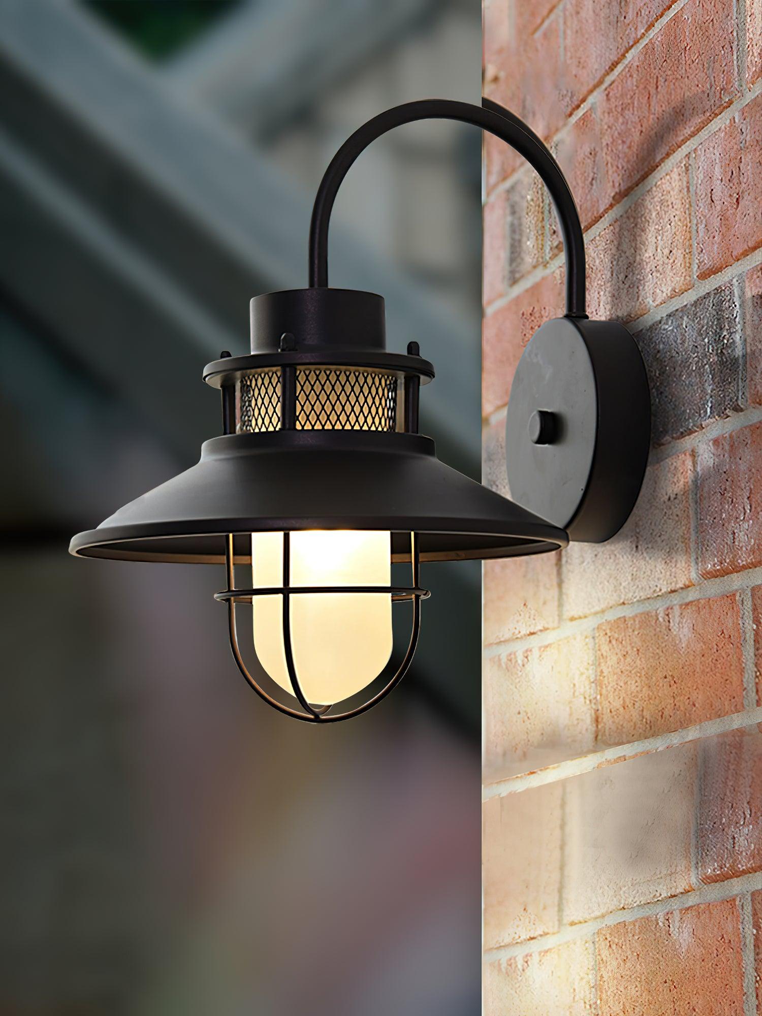 Felix Industrial Outdoor Wall Lantern Waterproof Exterior Light Fixture