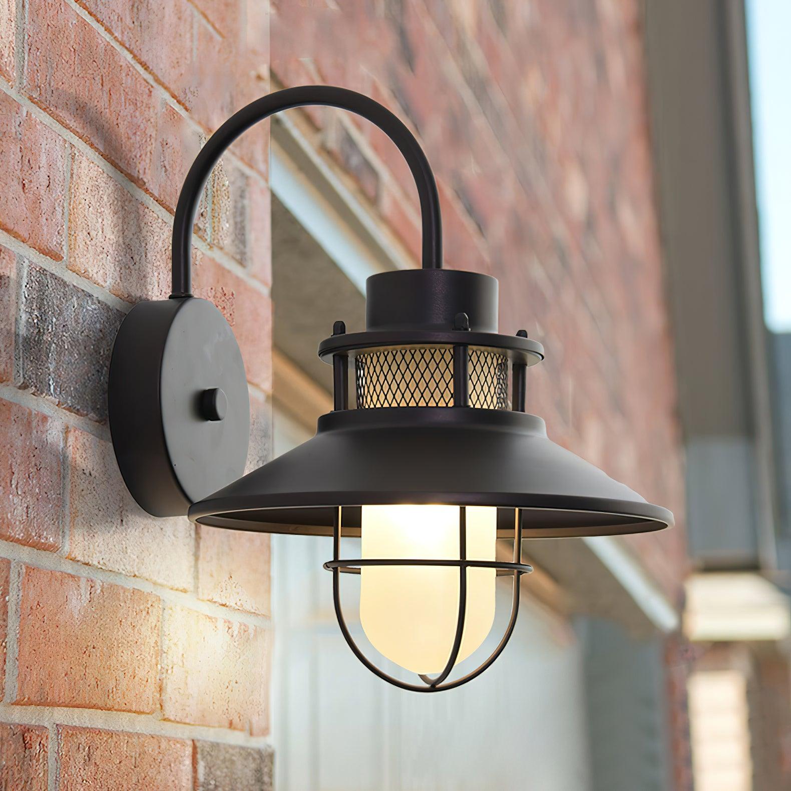 Felix Industrial Outdoor Wall Lantern Waterproof Exterior Light Fixture