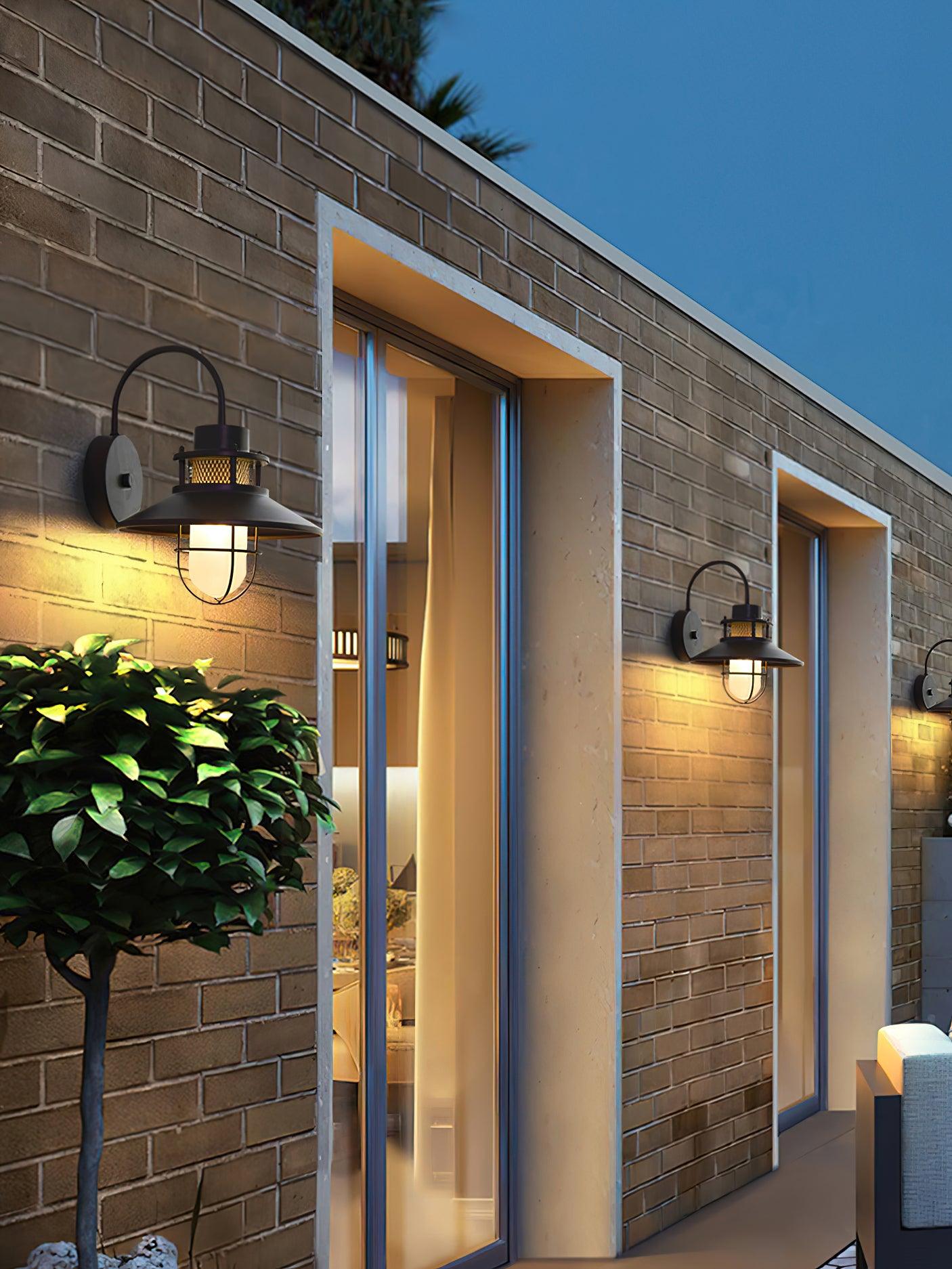 Felix Industrial Outdoor Wall Lantern Waterproof Exterior Light Fixture