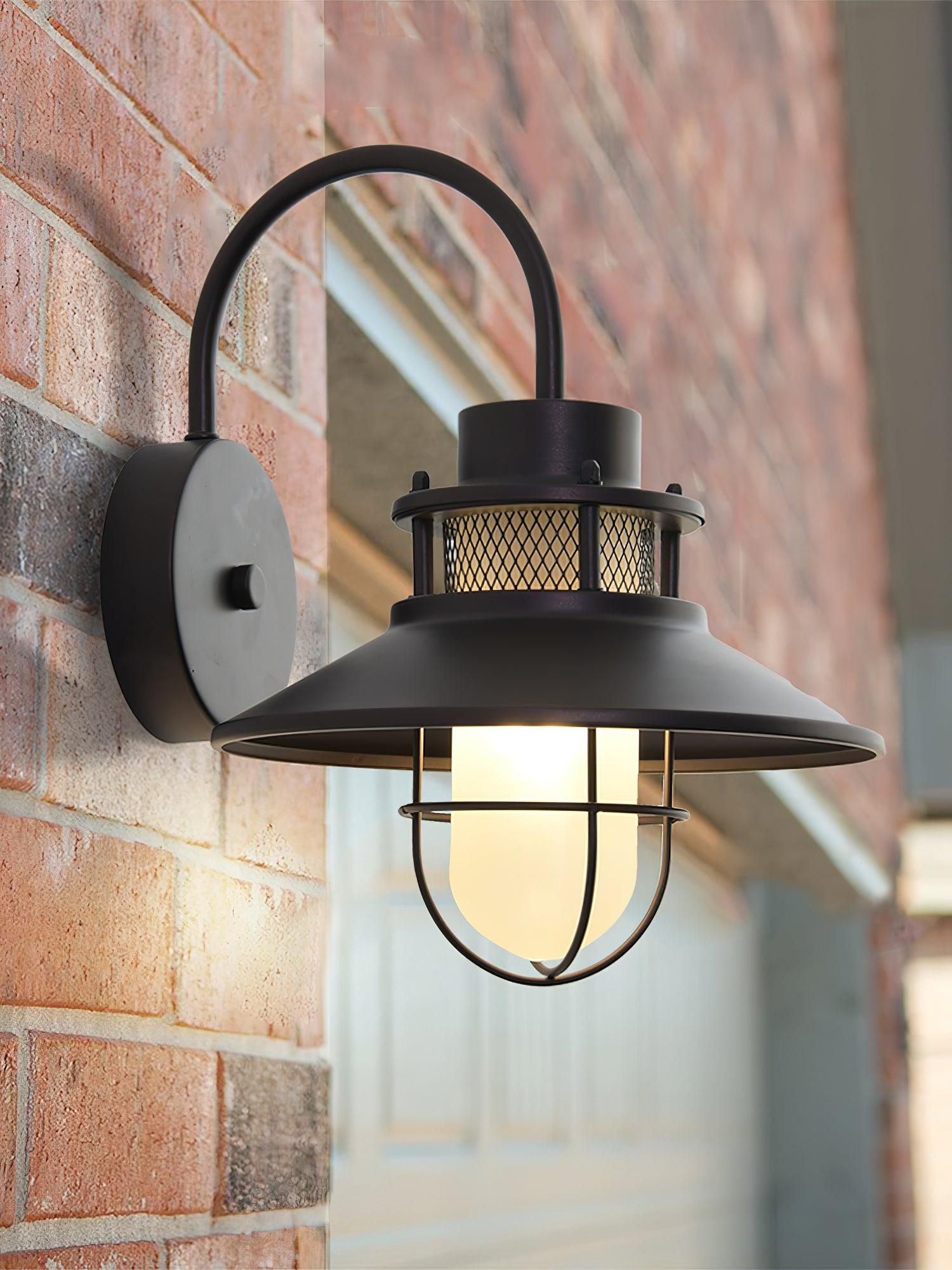 Felix Industrial Outdoor Wall Lantern Waterproof Exterior Light Fixture
