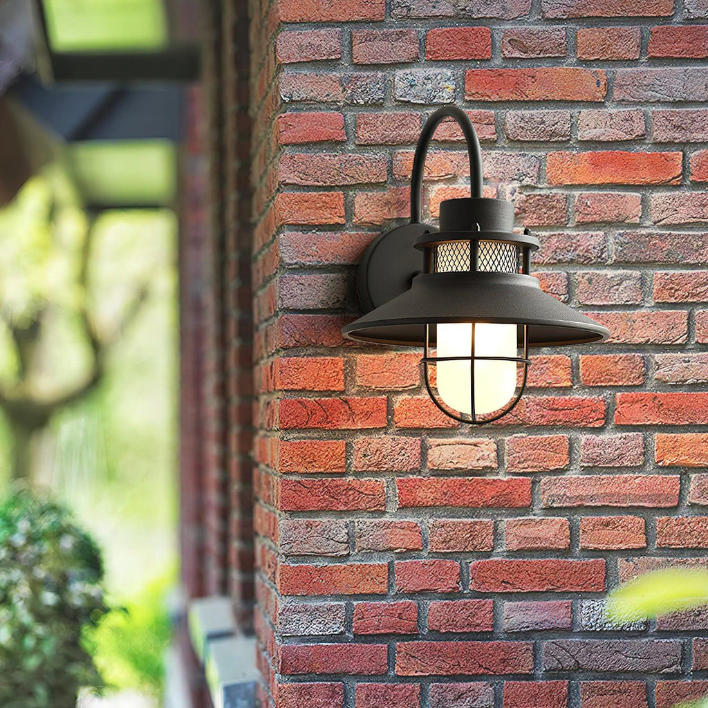 Felix Industrial Outdoor Wall Lantern Waterproof Exterior Light Fixture