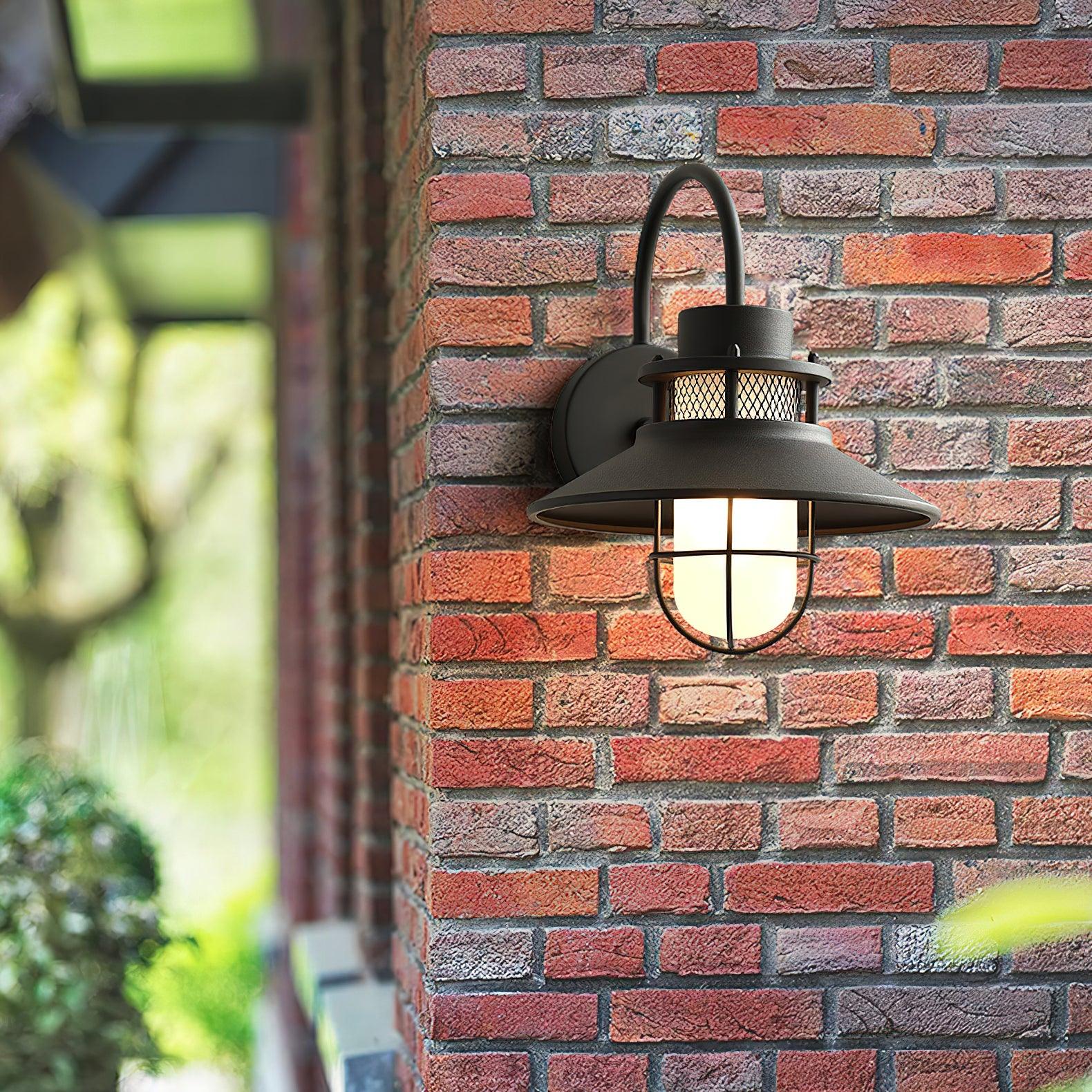 Felix Industrial Outdoor Wall Lantern Waterproof Exterior Light Fixture