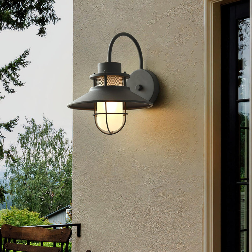 Felix Industrial Outdoor Wall Lantern Waterproof Exterior Light Fixture