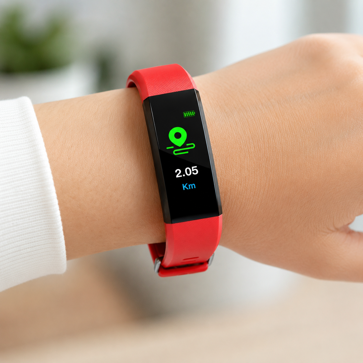 Reloj inteligente con monitor de frecuencia cardíaca y contador de pasos para actividad diaria