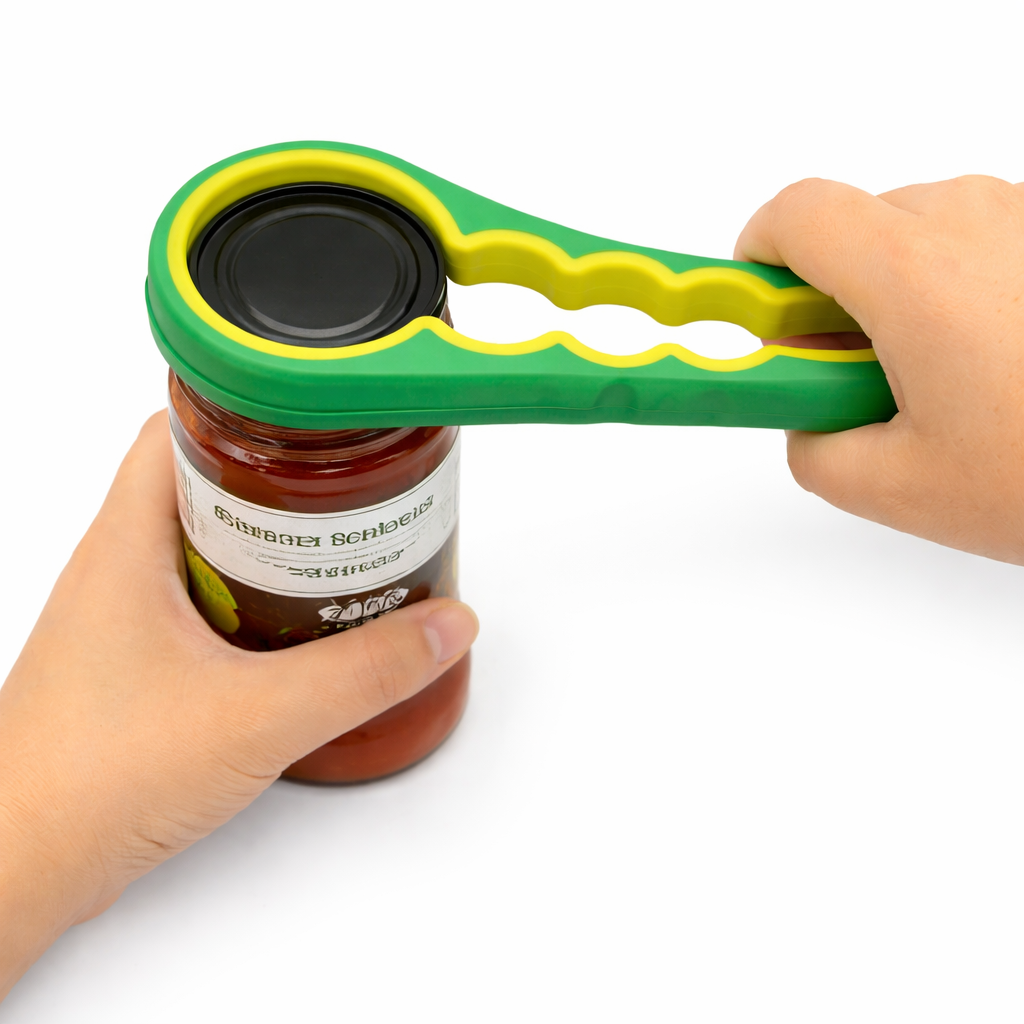 All-in-One-Glas- und Flaschenöffner mit gummiertem Griff