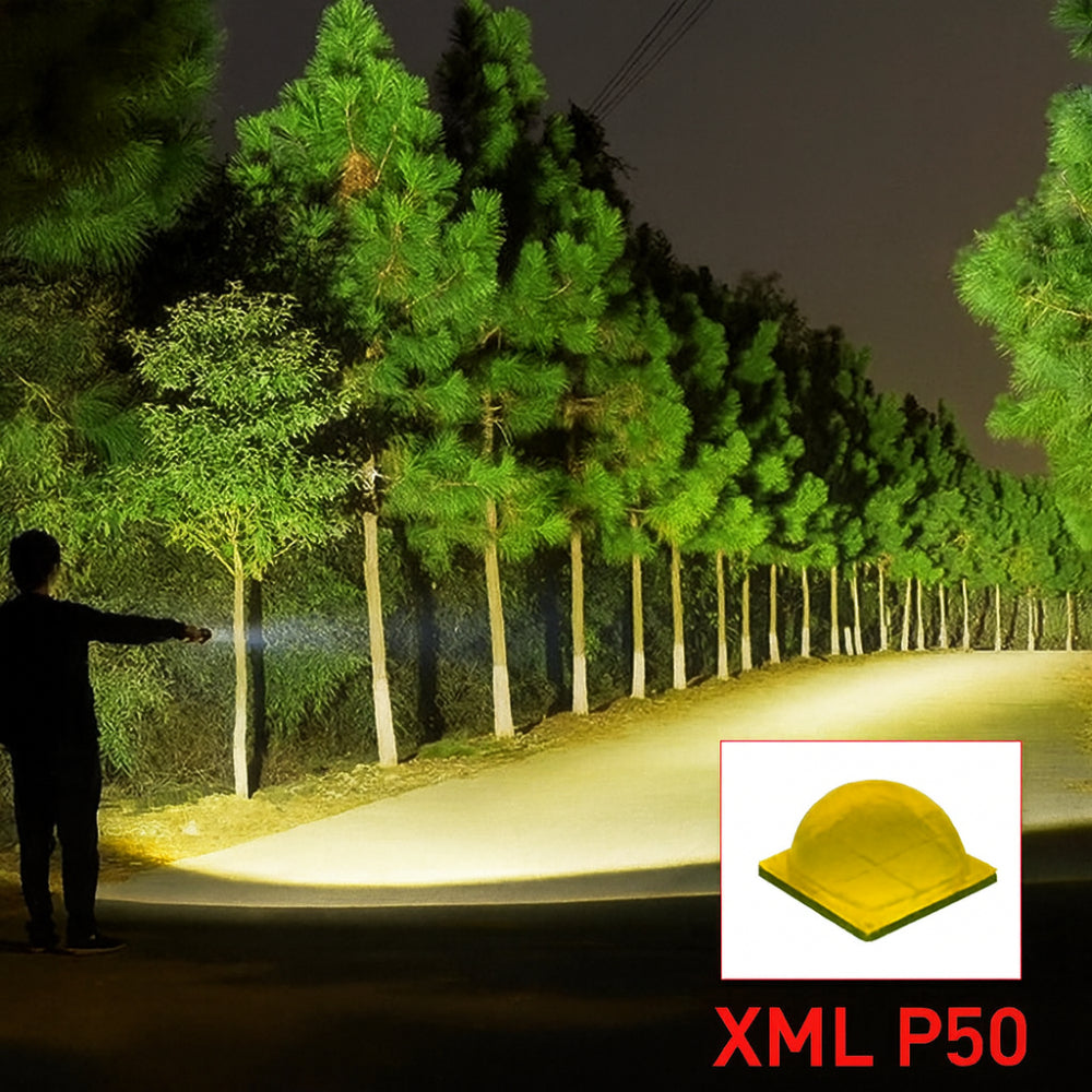 Lanterna portátil recarregável LED para uso noturno ao ar livre