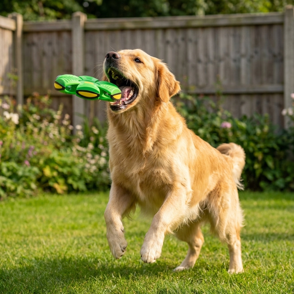 Jouet Frisbee pliable plat en balle pour chien avec lumières LED | Rosalyssa