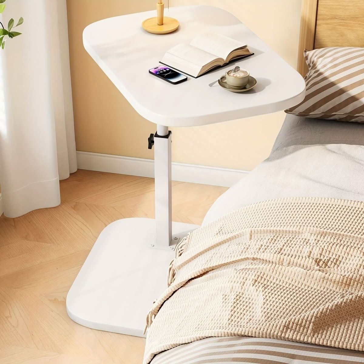NookWay Adjustable Side Table for Sofa and Bed Use