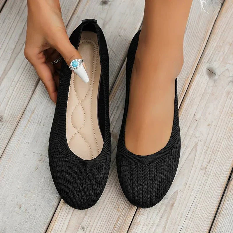 Bailarinas flexibles para mujer con tela suave y ajuste cómodo | Rosalyssa