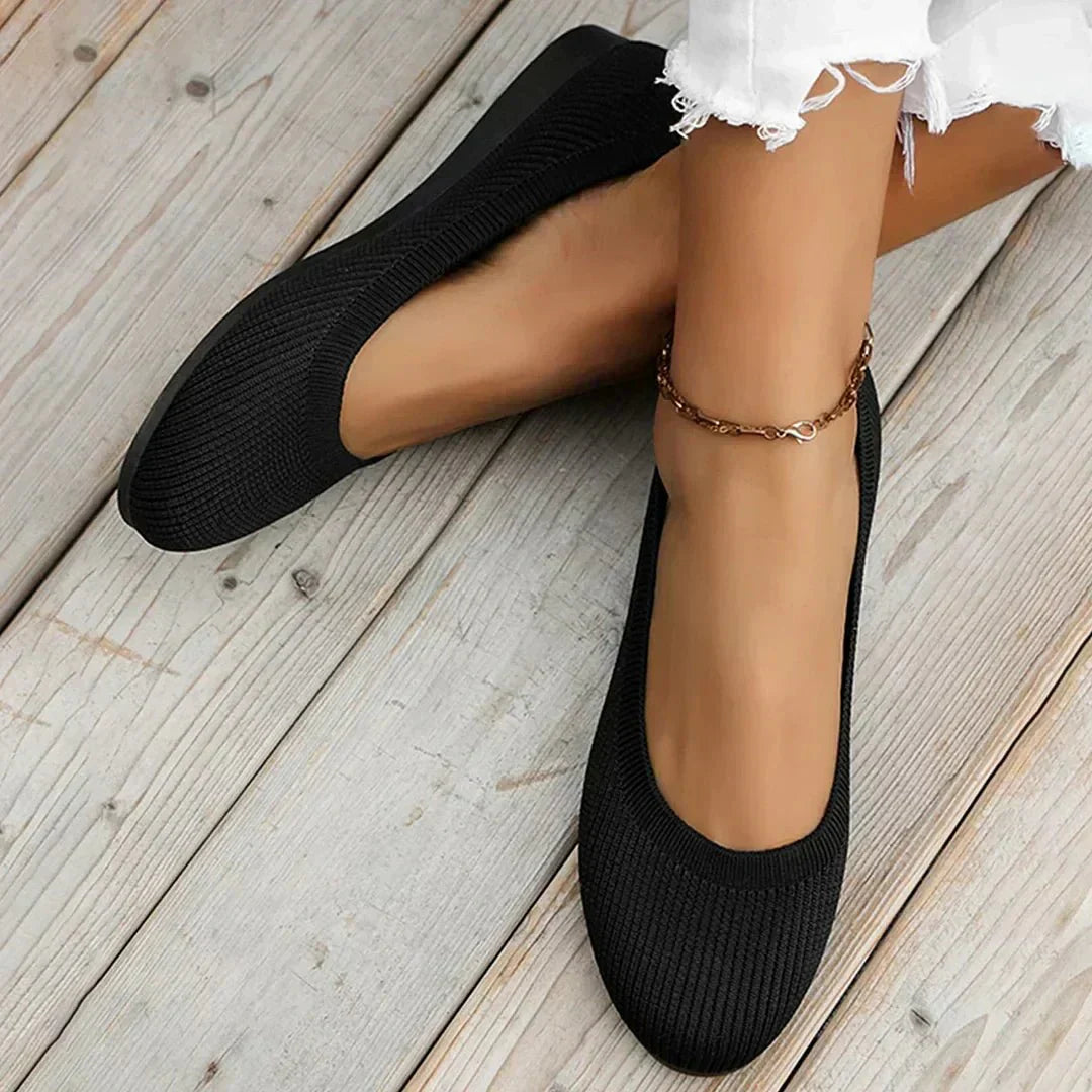 Bailarinas flexibles para mujer con tela suave y ajuste cómodo | Rosalyssa