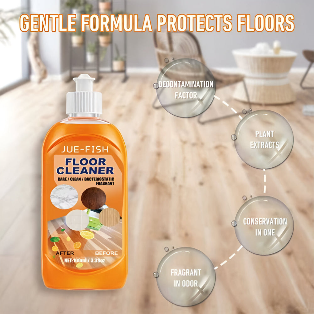 Bright Lemon Scent Floor Cleaner For Multiple Surfaces In Liquid Form
