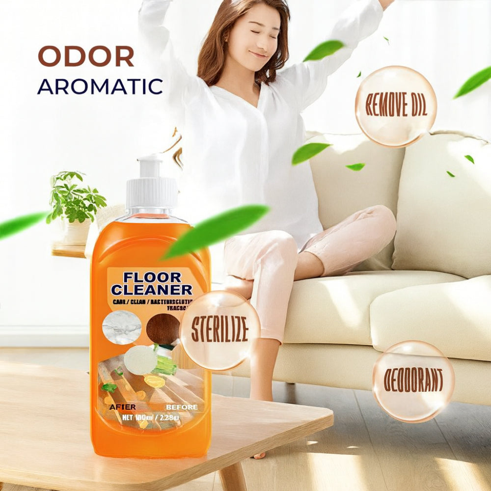 Bright Lemon Scent Floor Cleaner For Multiple Surfaces In Liquid Form