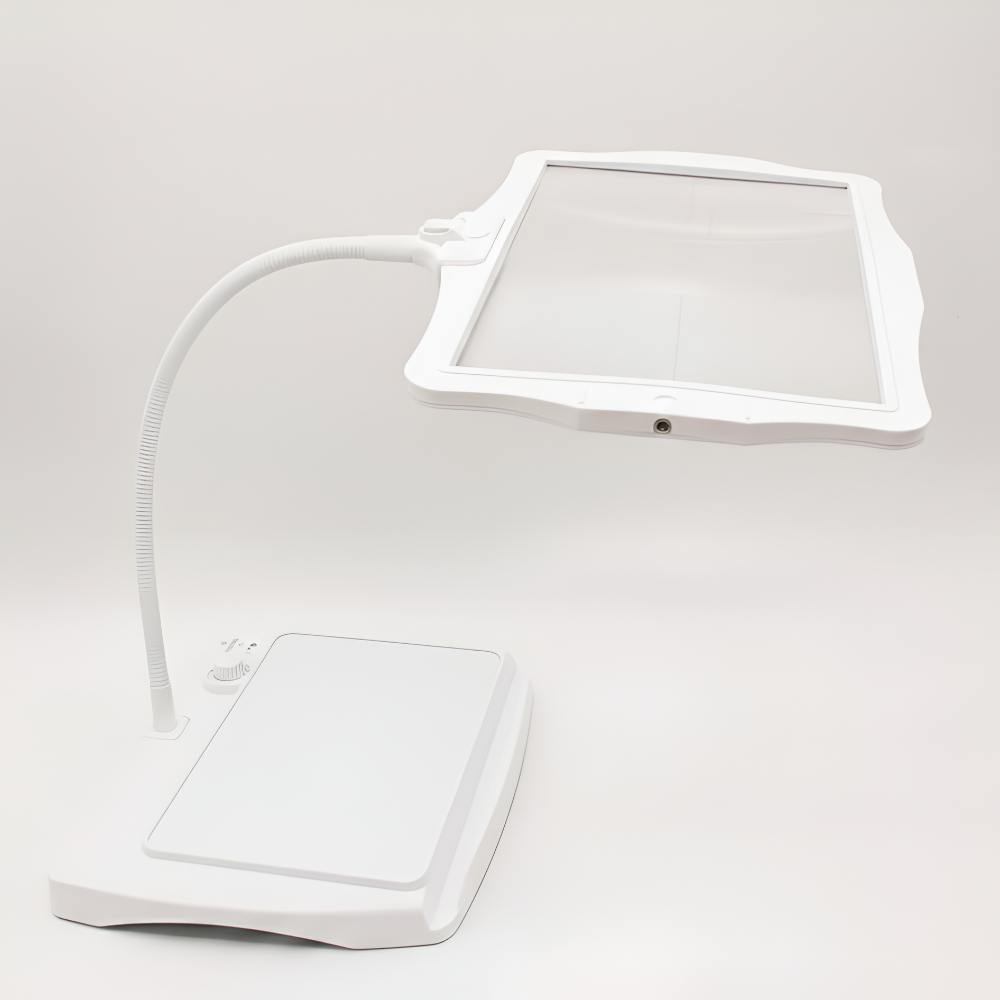 Verstellbare Schreibtischlampe mit Vergrößerungsglas für Lesen und Bastelprojekte
