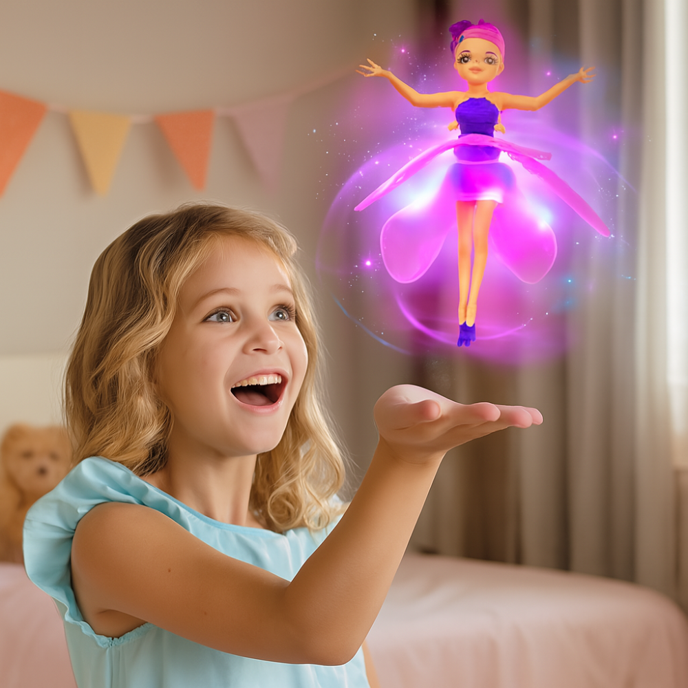 Charming Fairy Flying Toy With LED Lights And Hand Sensor For Kids