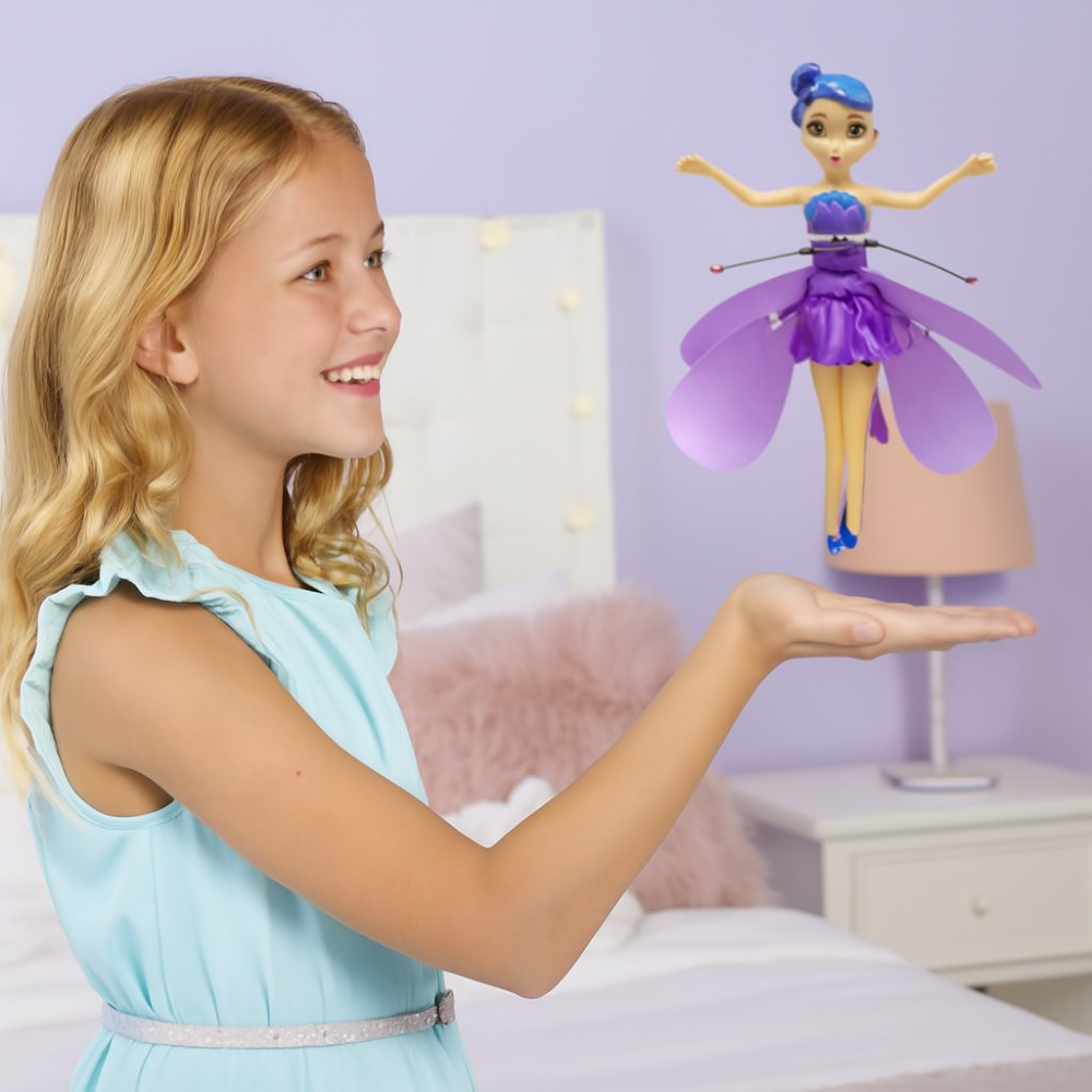 Charming Fairy Flying Toy With LED Lights And Hand Sensor For Kids