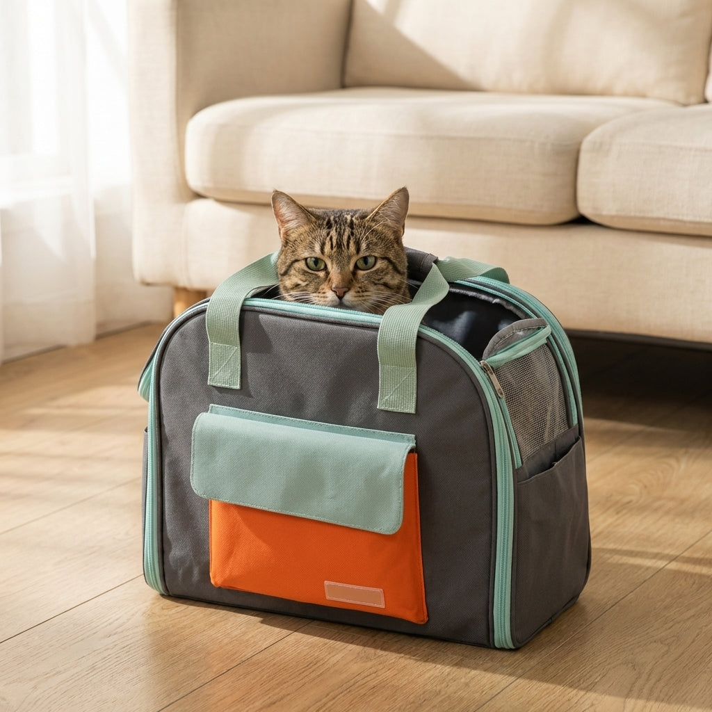 Foldable Pet Carrier Bag With Expandable Tent Nylon Up To 4 Kg | Rosalyssa